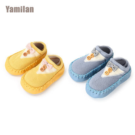 Importé -Lot de 2 paires de Chaussons Bébé/Enfants 100% Coton Antidérapant de 0-3 Ans