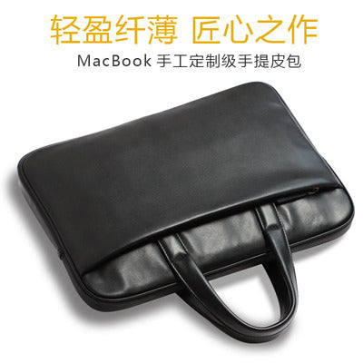 Importé - Sac Business Cuir Véritable avec Poche pour PC 13/14''