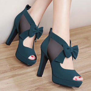 Importé - Sandales Femme à Gros Talons en daim PU