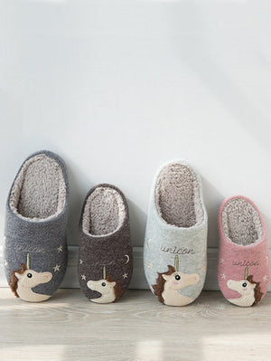 Importé - Chaussures Pantoufles Parent-Enfant en Coton Antidérapant