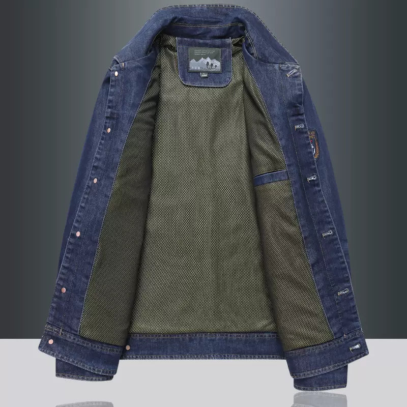 Importé - Jacket en Jean Denim Homme Slim Fit À Manches Longues