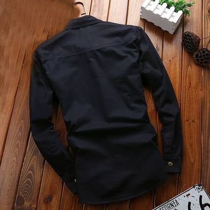 Importé - Chemise Homme Pur Coton Manches Longues