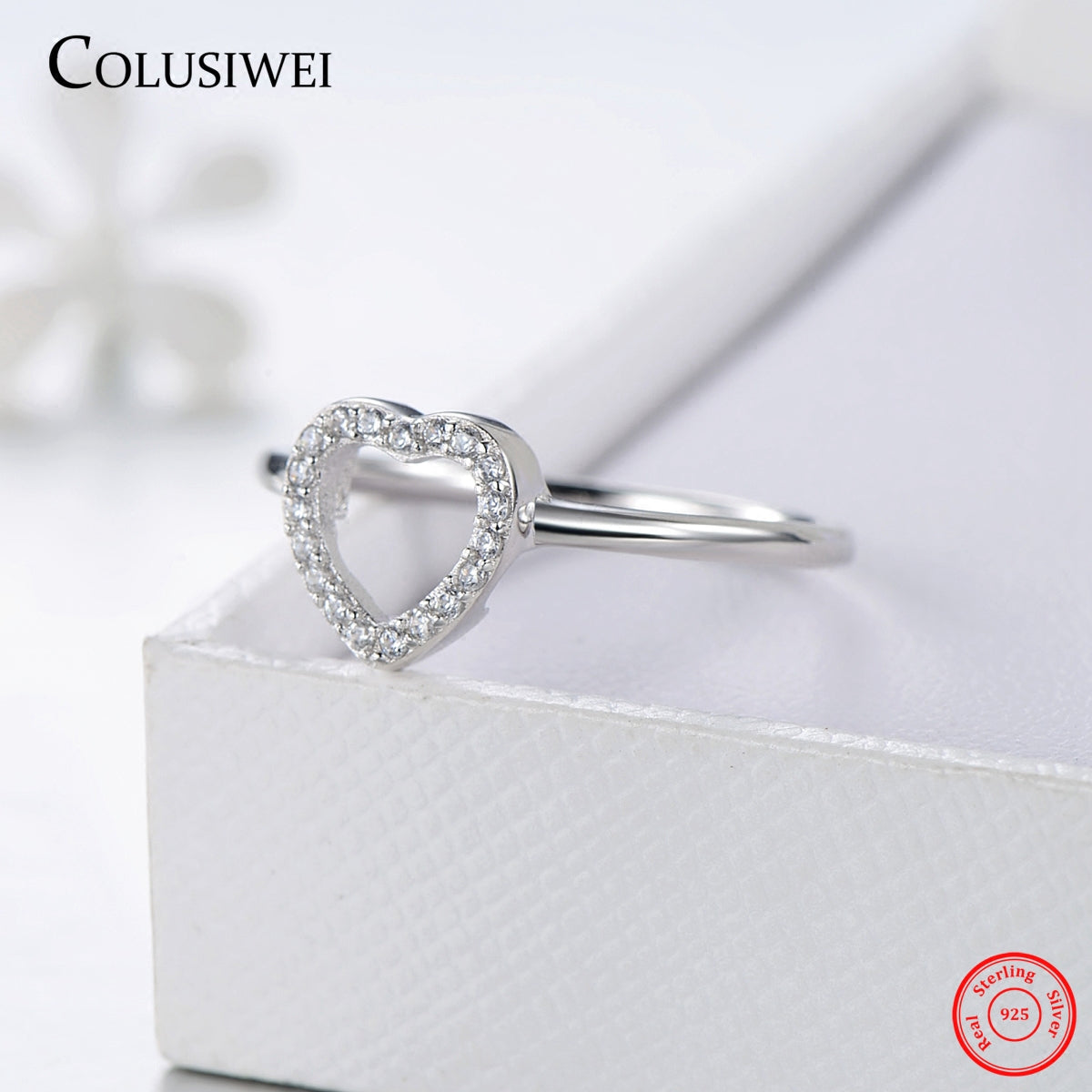 Importé -  Bague en Forme de Cœur Or Doré