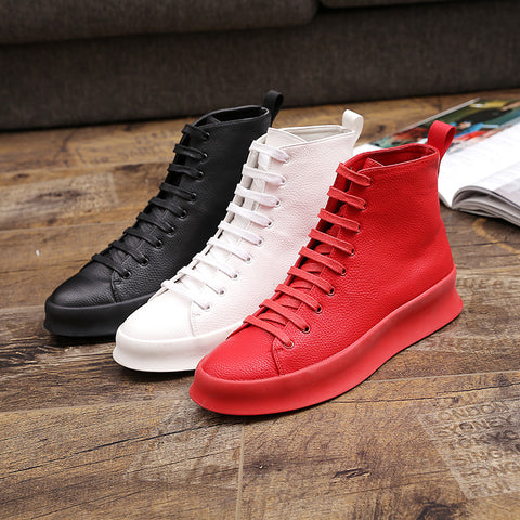 Importé - Chaussure Homme Baskets Montantes Cuir PU