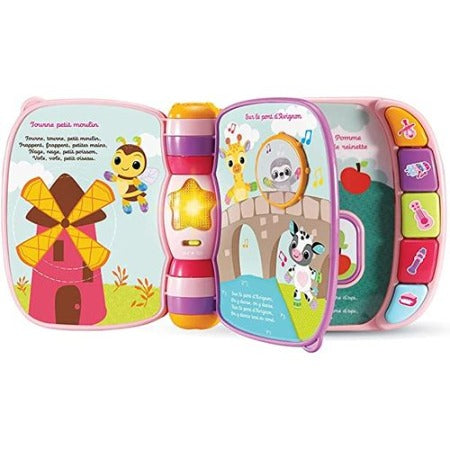 Vtech baby super livre enchante des baby loulous-rose 6-36mois