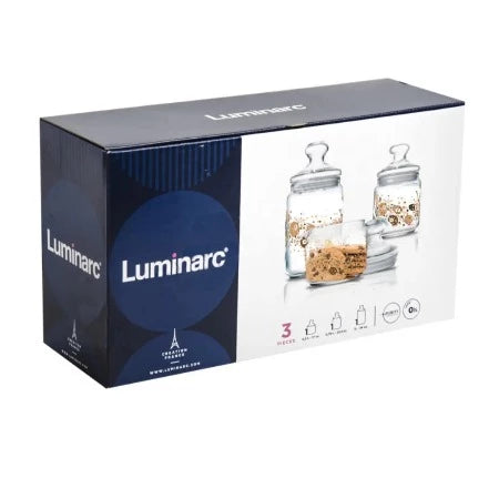 Pot a Provision En Verre Luminarc Nova-x3pcs-0,5/0,75/1L