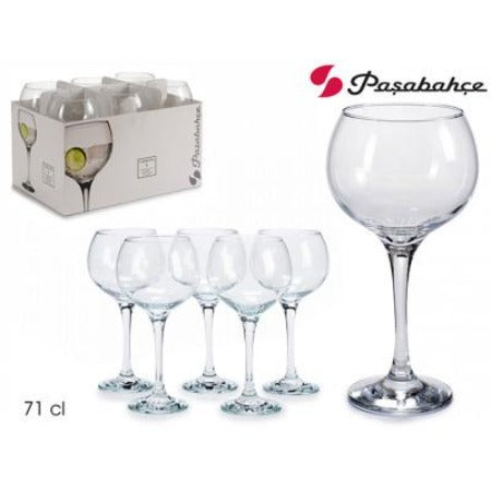 VERRE A PIED-790CL-SET DE-6PCS-CUBATA -PASABAHCHE 44938