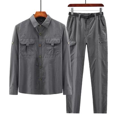 Importé - Ensemble Décontracté Homme Pantalon + Chemise M-L