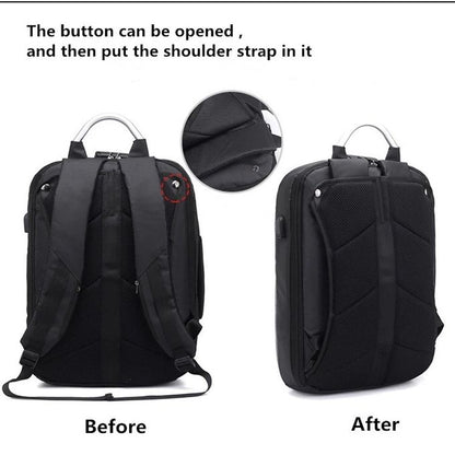 Sac à Dos Intelligent - USB -Antivol-Résistant à L'Eau-Compatible Ordinateur - Noir/Gris