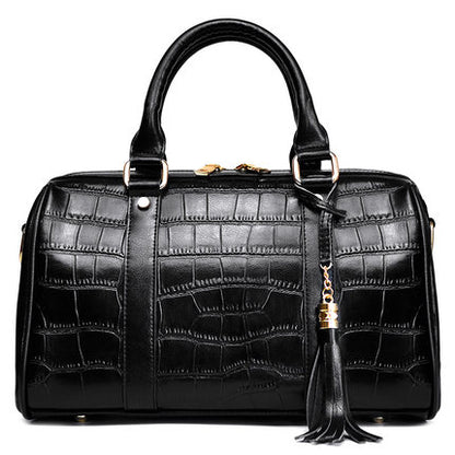 Importé - Grand Sac A Main Femme 100% Cuir Véritable Motif Croco