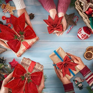 NOEL NOEUD SET DE 2PCS ROUGE PAILLETE