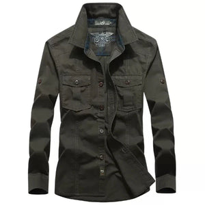 Importé - Chemise Pur Coton Homme Slim Fit Manches Longues