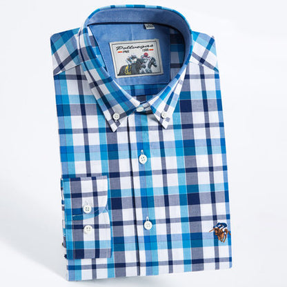 Importé - Chemise Hommes Pur Coton Carreaux Manches Longues