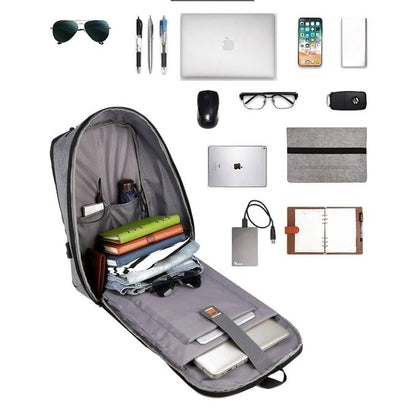Sac à Dos Multi-usages Multifonction Etanche Avec Port De Charge USB -Gris/Noir