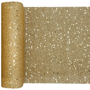 Etoffe Decorative – 28x300cm – Sequin – Dore Paillete