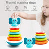 JEU MUSICAL STACKING RING ELEPHANT-ARC EN CIEL