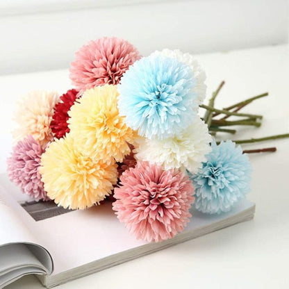 BOUQUET DE FLEURS ARTIFICIELLE-30CM-6BOUTONS-ASST