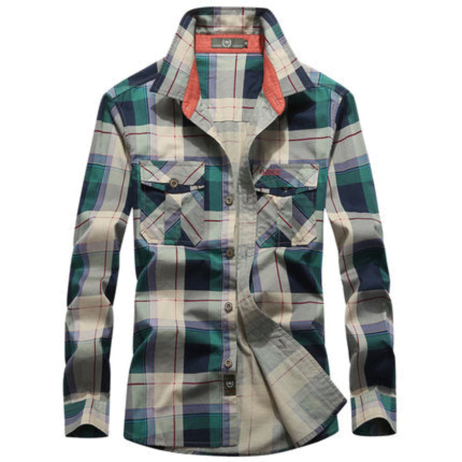 Importé - Chemise Pur Coton Homme Slim Fit Manches Longues