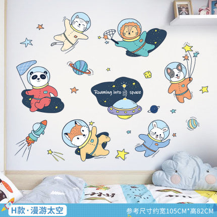 Importé - Décoration Murale de L'espace Astronaute Bébé/Enfant