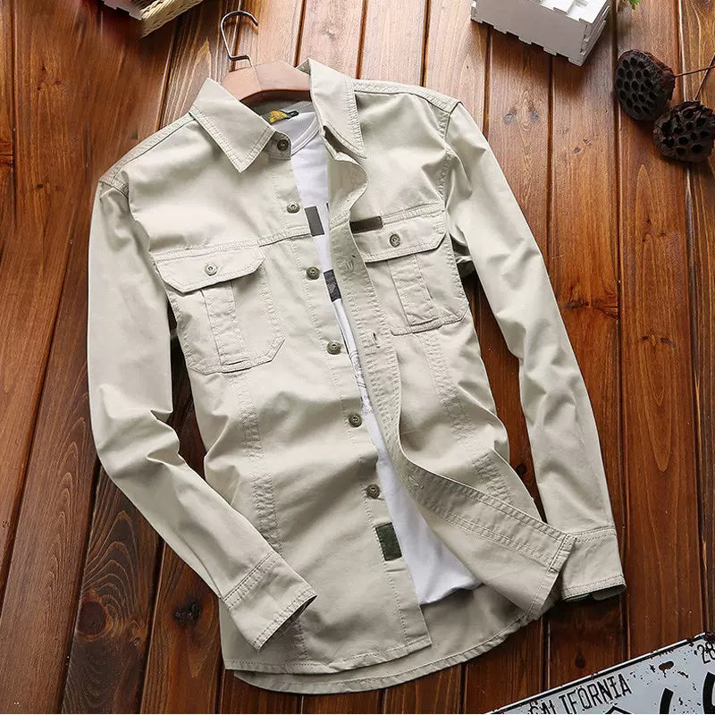 Importé - Chemise Homme Pur Coton Manches Longues
