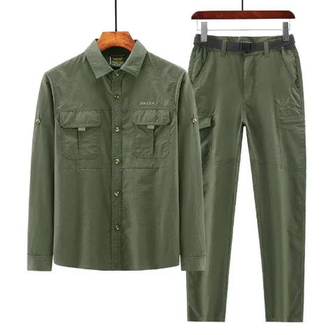 Importé - Ensemble Décontracté Homme Pantalon + Chemise M-L