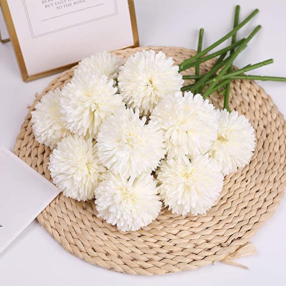 BOUQUET DE FLEURS ARTIFICIELLE-30CM-6BOUTONS-ASST