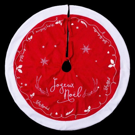 Tapis De Sapin – Rouge/Blanc