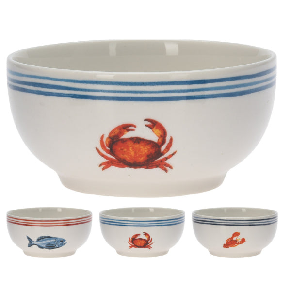 Bol en porcelaine-10cm-motif fruits de mer