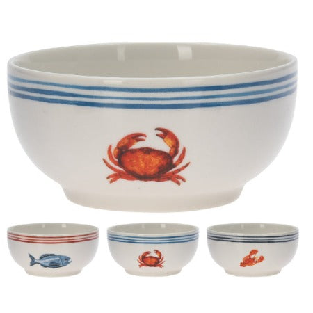 Bol en porcelaine-10cm-motif fruits de mer