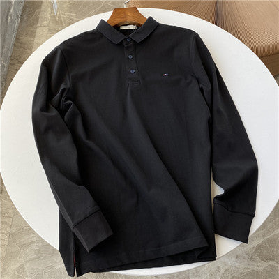 Importé -  T-Shirt Polo Homme Manches Longues Décontracté Elastique