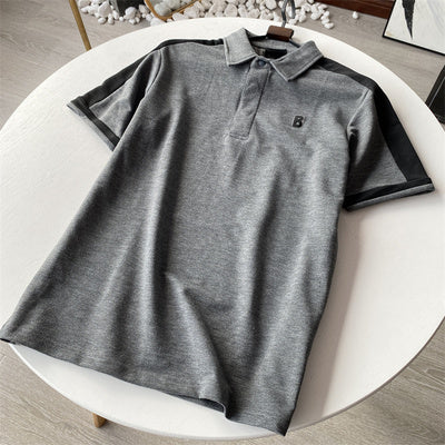 Importé -  T-Shirt Polo Homme  Manches Courtes Décontracté En Tissu De Fil