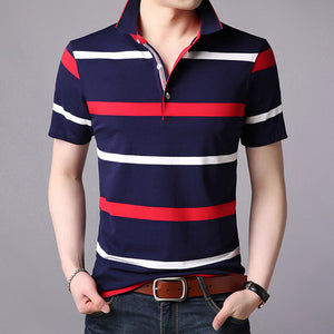 Importé - Homme T-shirt Polo Décontracté à Manches Courtes en Coton