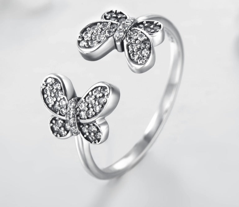 Importé - Bague Papillon en Argent