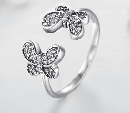 Importé - Bague Papillon en Argent