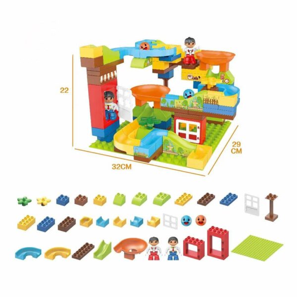 BLOC DE CONSTRUCTION-94PCS-TRACK BLOCKS-3EN1+3ANS