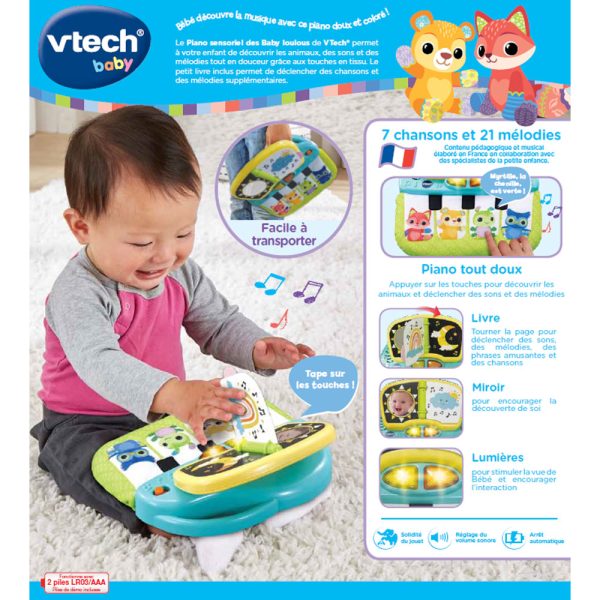 Vtech Bebe Piano Sensoriel des Baby Loulous 3-24mois