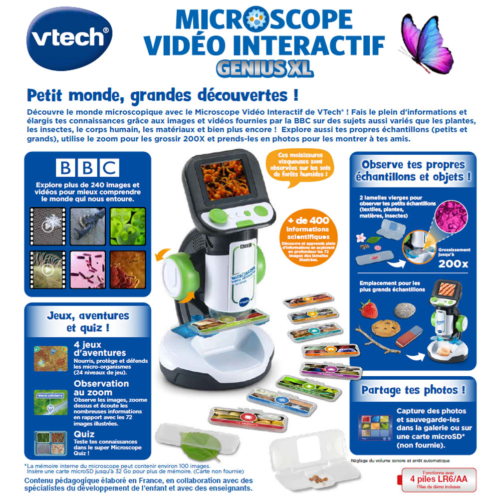 Vtech Microscope Vidéo Interactif Genius xl 7-99ans