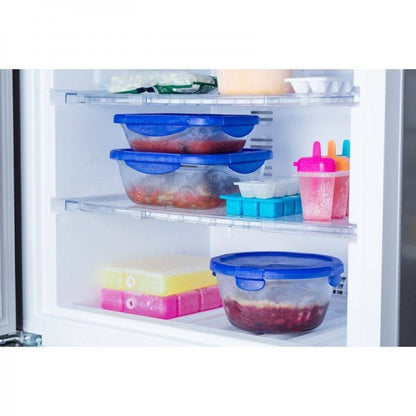 PLAT ROND AVEC COUVERCLE COOK &GO-1,6L-20X20X9CM- BLANC