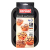 Muffin pour 6 muffins, Noir/Métallique – 11.02×7.48×1.18 pouces – Zenker 6534