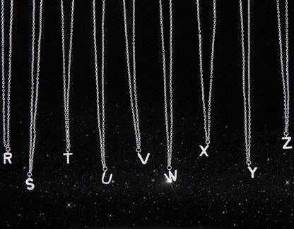 Importé - Collier Pendentif Argent en Lettre