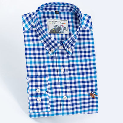 Importé - Chemise Hommes Pur Coton Carreaux Manches Longues