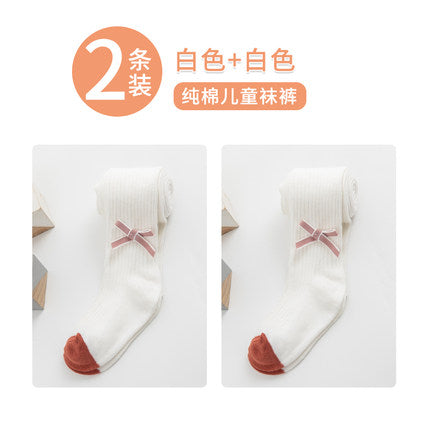 Importé - Lot de 1 & 2 Paires de Collant pour Bébé/Enfants 100% Coton