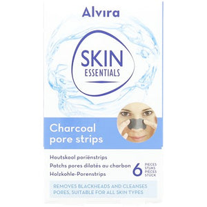 Importé - CHARCOAL PORE STRIPS / BANDES NASALES ALVIRA 6 PIÈCES