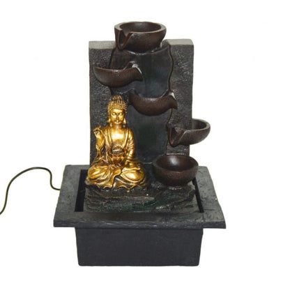 Fontaine Décorative Lumineuse a Led Deco Bouddha en Polystone