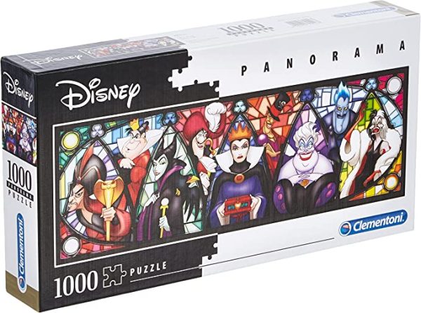 Puzzle 1000pcs-Panorama Disney les Villains-98x33cm