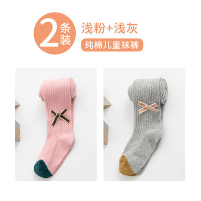Importé - Lot de 1 & 2 Paires de Collant pour Bébé/Enfants 100% Coton