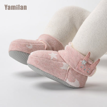 Importé - Chaussons Bébé/Enfants 100% Coton Antidérapant de 0 -12 Mois