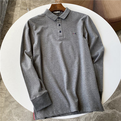 Importé -  T-Shirt Polo Homme Manches Longues Décontracté Elastique