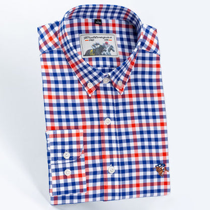 Importé - Chemise Hommes Pur Coton Carreaux Manches Longues