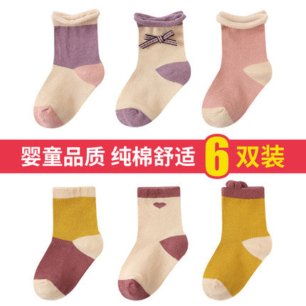 Importé - Lot de 3, 6, 8 & 10 Paires de Chaussette Bébé/Enfant 100% Coton de 0-4 ans